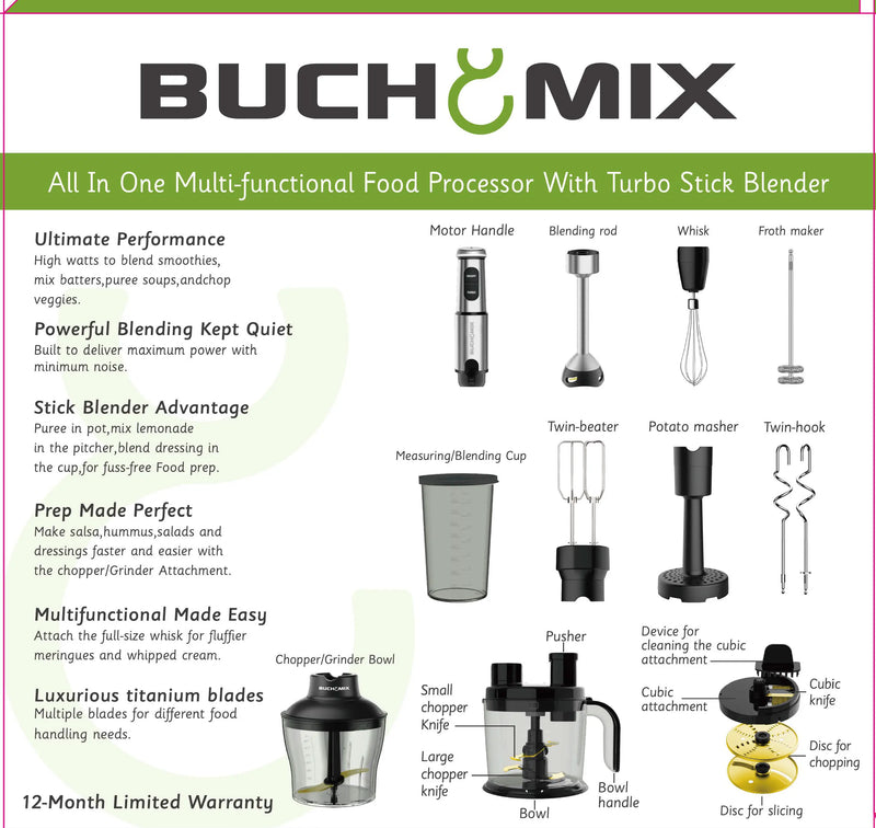 BUCHYMIX ALL-IN-ONE FOOD PROCESSOR BUCHYMIX ALL-IN-ONE FOOD PROCESSOR