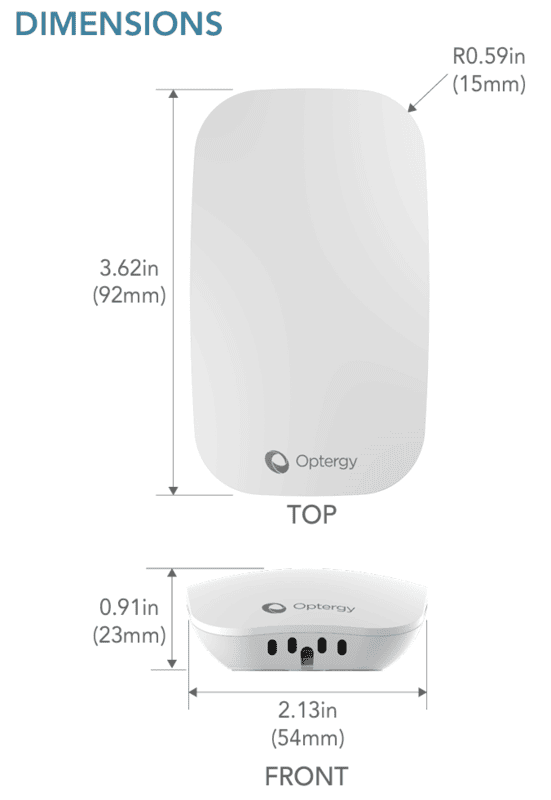 Optergy Air Temperature & Humidity Wall Sensor Optergy Air Temperature & Humidity Wall Sensor