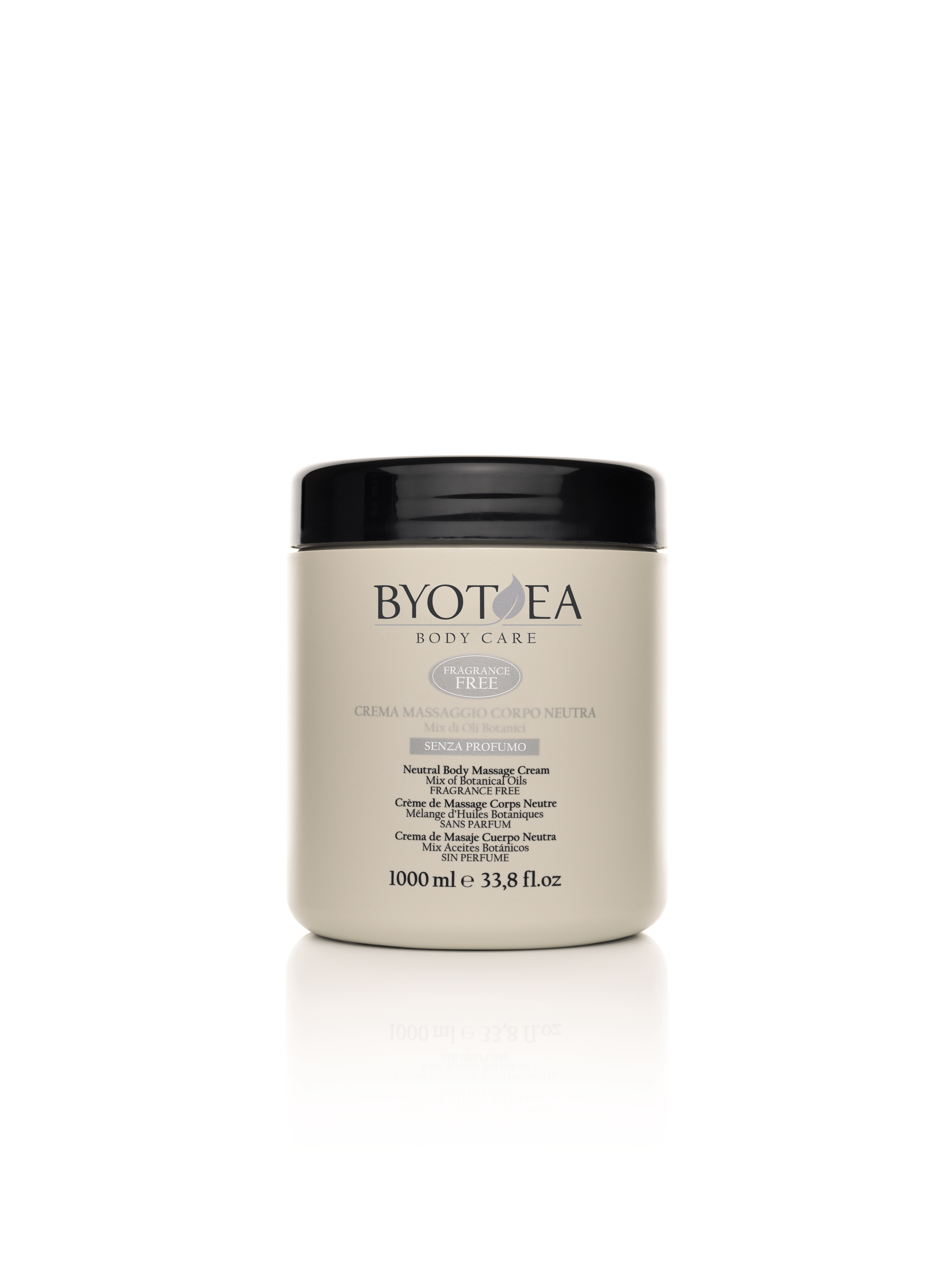 BY00243 Byo Neutral Body Massage Cream Fragrance Free 1000ml