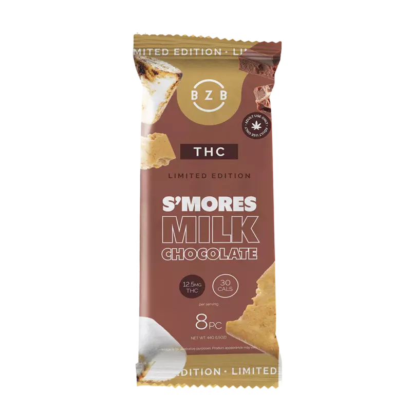 Delta-9 THC Chocolate Bar - Smore's, 100mg | 1 Box of 15 Bars (Seasonal)