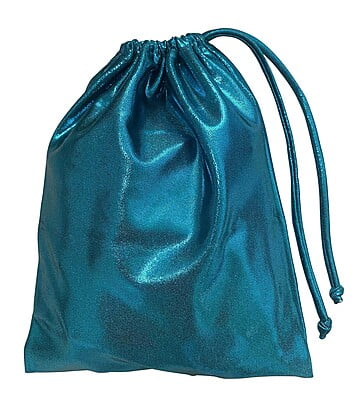 TEAL GREEN GRIP BAG WITH GOLD/SILVER CRYSTALS