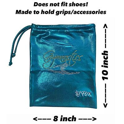 TEAL GREEN GRIP BAG WITH GOLD/SILVER CRYSTALS