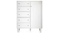 Tokyo Chest Of Drawers With Door In White Tokyo Chest Of Drawers With Door In White