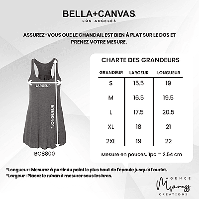 Camisole Femme ample Bella Canvas Camisole Femme ample Bella Canvas