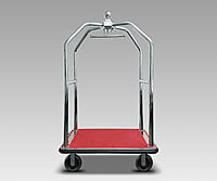 Heavy Duty Luggage Cart with Red Carpet, 8" Wheels 43" x 26" x 68"