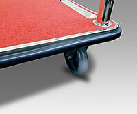 Heavy Duty Luggage Cart with Red Carpet, 8" Wheels 43" x 26" x 68"