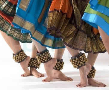 Leather Salangai / Ghungroos / Chilanka with 5 Lines Brass Gold Balls Leather Salangai / Ghungroos / Chilanka with 5 Lines Brass Gold Balls