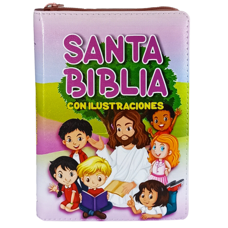 Biblia Ilustrada para niños modelo color rosa Biblia Ilustrada para niños modelo color rosa