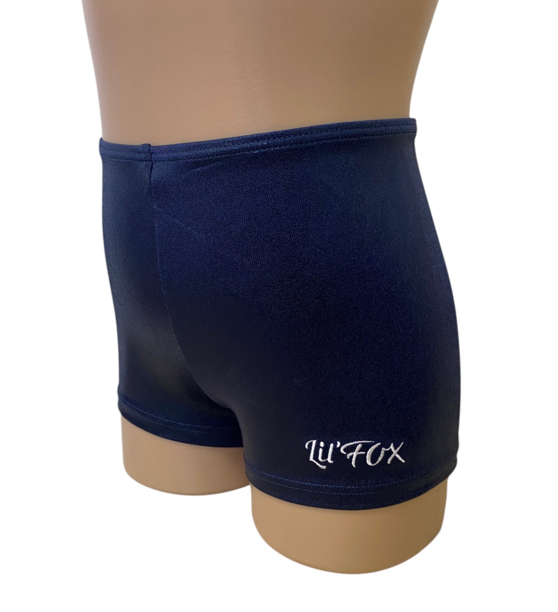 NAVY SHINY FOIL MYSTIQUE PRO BIKE SHORTS
