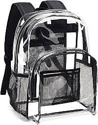Black Transparent Backpack