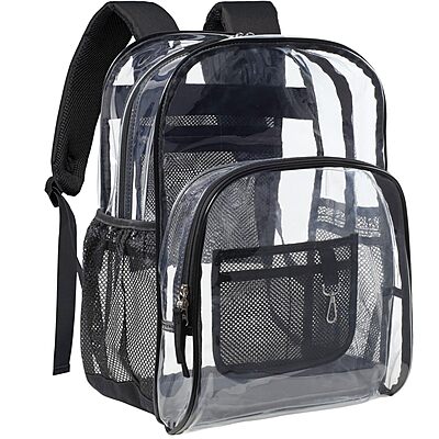 Black Transparent Backpack
