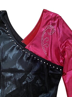 BERRY SWIRLS WITH BLACK SHINY FOIL MYSTIQUE LONG SLEEVE