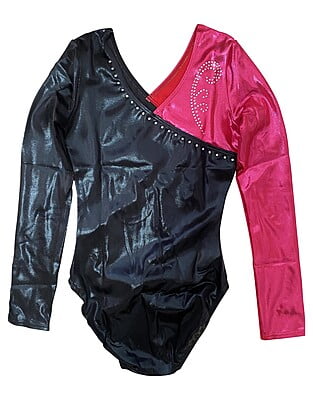 BERRY SWIRLS WITH BLACK SHINY FOIL MYSTIQUE LONG SLEEVE
