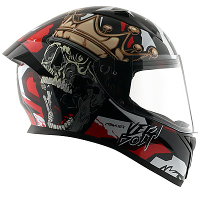 VEGA BOLT CROWN DULL BLACK RED M/V (L)