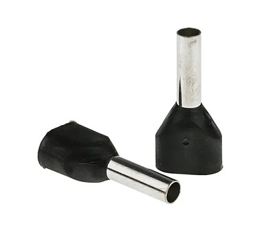 Bootlace Ferrules 1.5 mm x 8 - Twin - Black