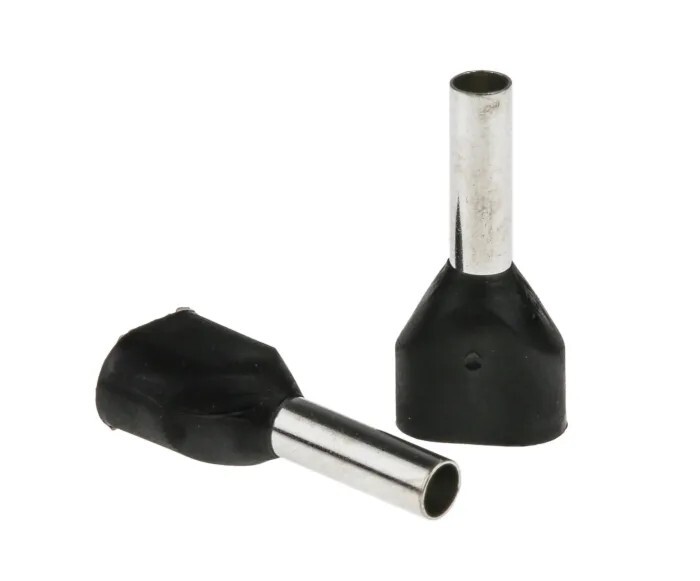 Bootlace Ferrules 1.5 mm x 8 - Twin - Black Bootlace Ferrules 1.5 mm x 8 - Twin - Black