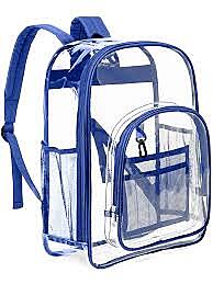 Blue Transparent Backpack
