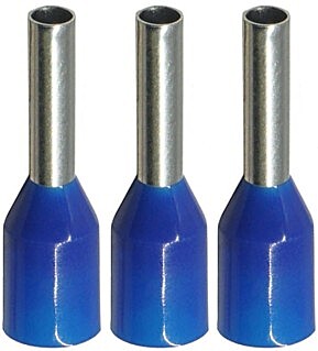 Bootlace Ferrules 16 mm - Blue