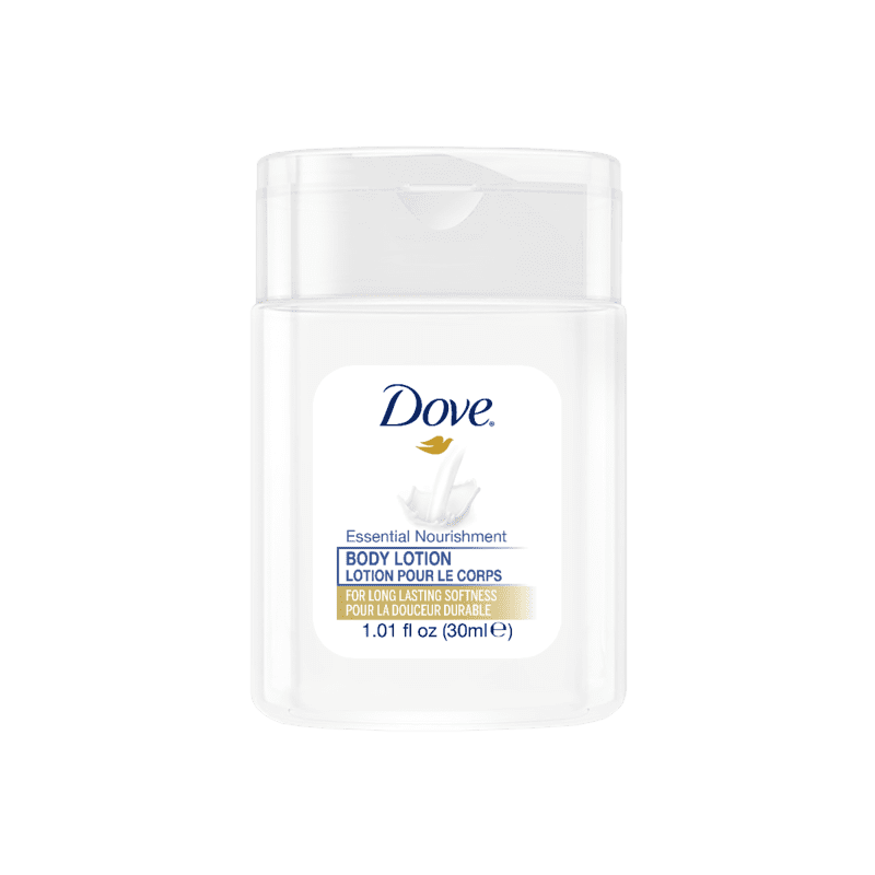 Dove Amenidades Loción Corporal Nutritiva Esencial 30mL/1.01oz Botella - 192/Caja Dove Amenidades Loción Corporal Nutritiva Esencial 30mL/1.01oz Botella - 192/Caja