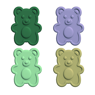 Boton Infantil Oso paquete x 50 unidades colores surtidos