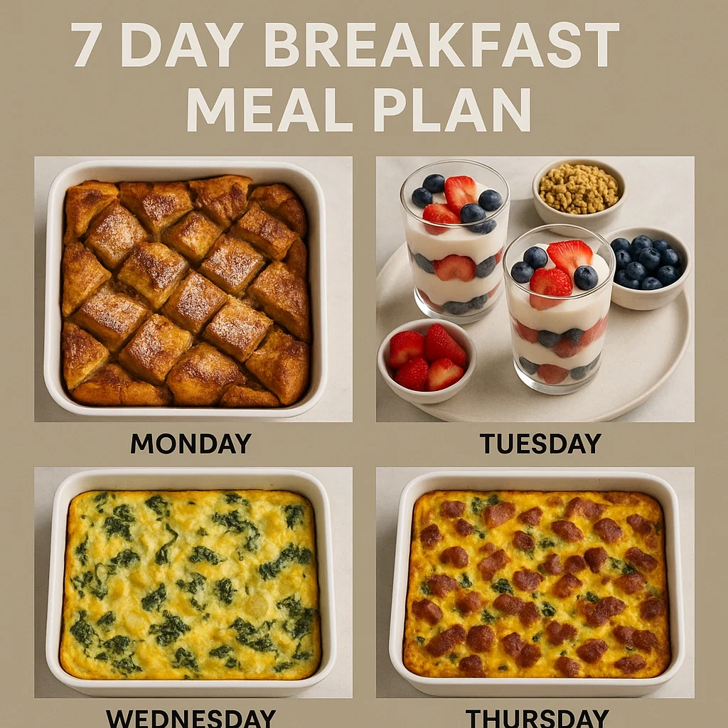 7-Day breakfast Meal Plan