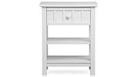 William Bedside Table in White William Bedside Table in White