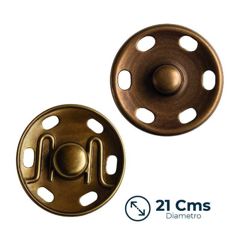Broche Presion N°21 Bronce paquete x 100 Pares Broche Presion N°21 Bronce paquete x 100 Pares