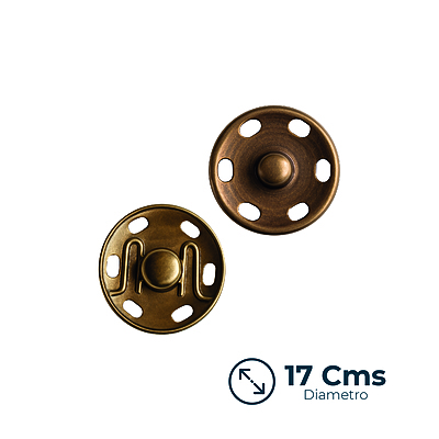 Broche Presion N°17 Bronce paquete x 100 Pares