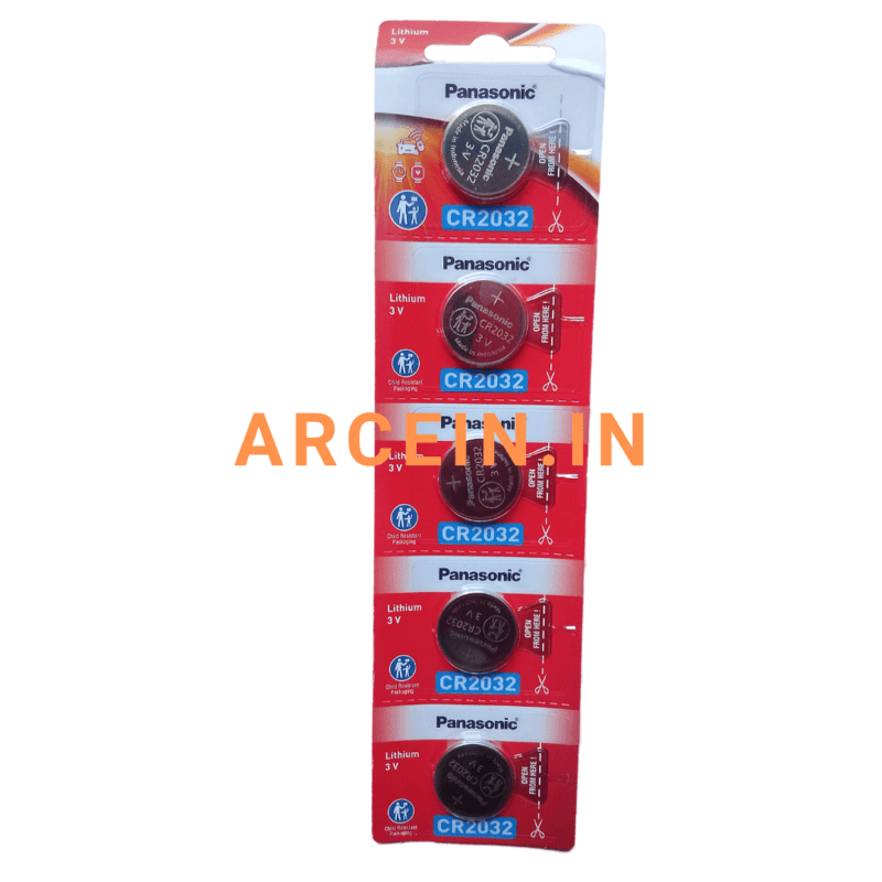 Panasonic Cr2032 3v battery (Pack of 5)