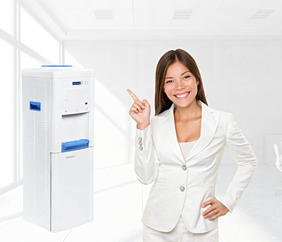 Get cool drinks and snacks with the Blue Star BWD3FMRGA water dispenser and refrigerator.