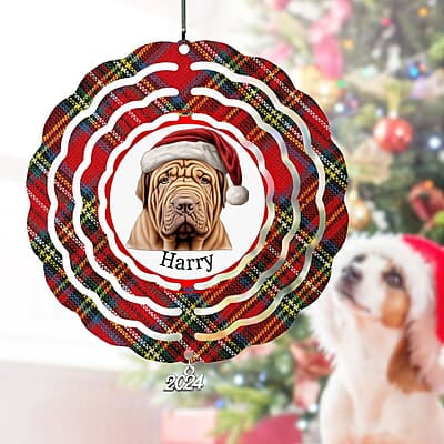 Breeds Starting with C Dog Santa Hat Personalized 4" Wind Spinner Ornament Keepsake Pet Parent Gift Breeds Starting with C Dog Santa Hat Personalized 4" Wind Spinner Ornament Keepsake Pet Parent Gift