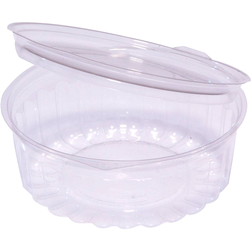 Show Bowl Flat Hinged Lid Clear 8 Oz 227ml Pack 50