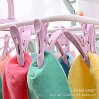 MULTIFUNCTIOMING PLASTIC FOLDING HANGER WITH 12 CLIPS FOR SOCKS, CLOTHES & UNDERWEARS DRYING CLIPS MULTIFUNCTIOMING PLASTIC FOLDING HANGER WITH 12 CLIPS FOR SOCKS, CLOTHES & UNDERWEARS DRYING CLIPS