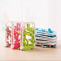 MULTIFUNCTIOMING PLASTIC FOLDING HANGER WITH 12 CLIPS FOR SOCKS, CLOTHES & UNDERWEARS DRYING CLIPS MULTIFUNCTIOMING PLASTIC FOLDING HANGER WITH 12 CLIPS FOR SOCKS, CLOTHES & UNDERWEARS DRYING CLIPS