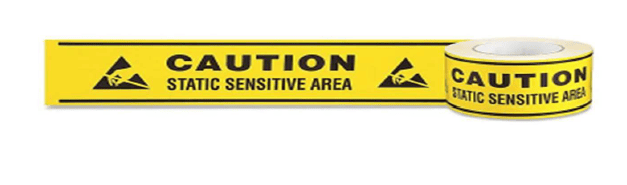 CINTA C/MENSAJE AREA ANTIESTATICA ESD 3"X60'