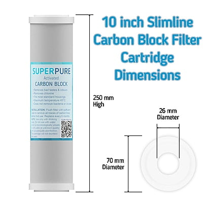 SUPERPURE 10 inch Carbon Block Water Filter Replacement Cartridge SUPERPURE 10 inch Carbon Block Water Filter Replacement Cartridge