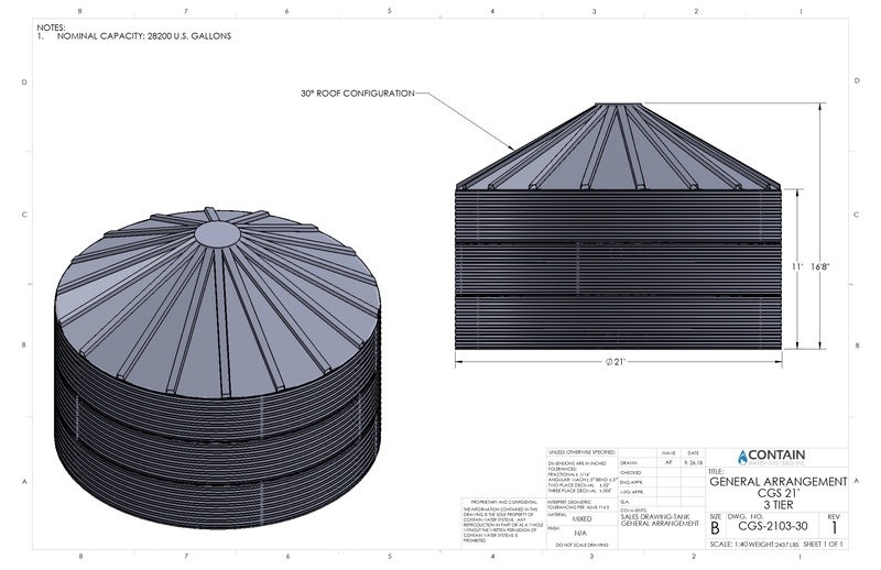 WST2103 – 28,300 Gallon Corrugated Steel Above‑Ground Water Tank