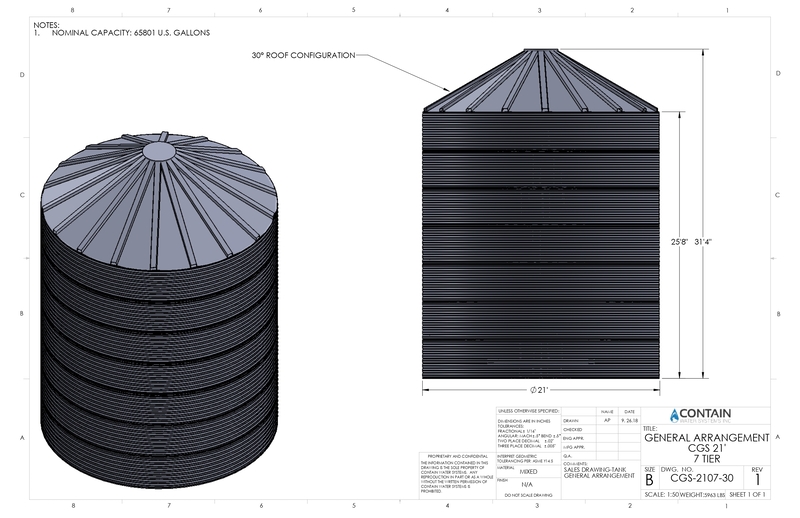 CorGal WST2107 – 64,773 Gallon Steel Tank Kit