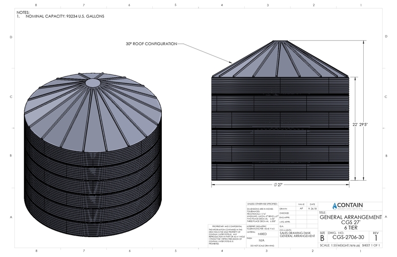 CorGal WST2706 – 91,000 Gallon Steel Tank Kit