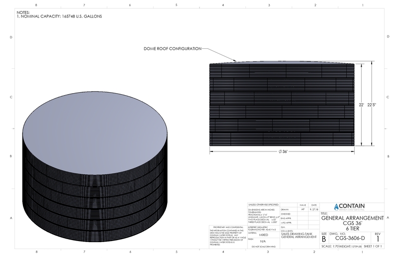 CorGal WST3606 – 162,000 Gallon Steel Water Tank Kit