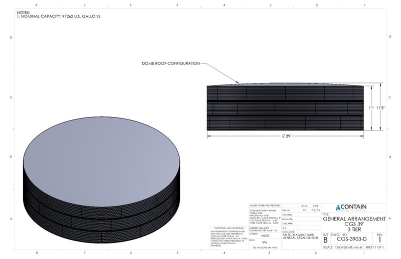 CorGal WST3903 β 97,000 Gallon Steel Water Tank