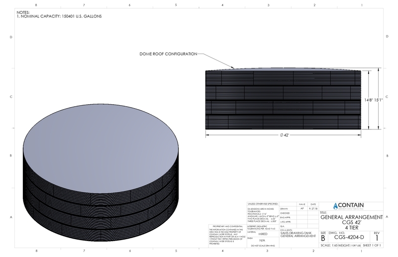 CorGal WST4204 β 145,600 Gallon Steel Water Tank