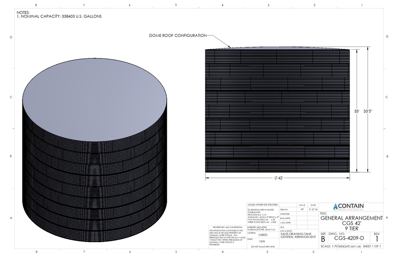 CorGal WST4209 – 338,000 Gallon NFPA Steel Tank