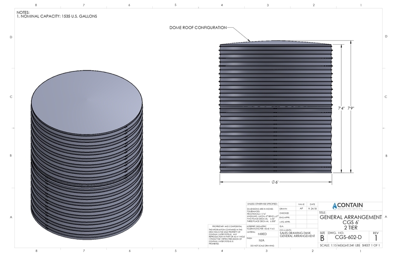 CorGal WST0602 – 1,533 Gallon Steel Water Tank