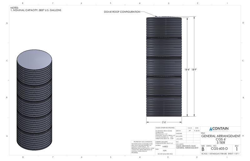 CorGal WST0605 – 3,000 Gallon Steel Water Tank