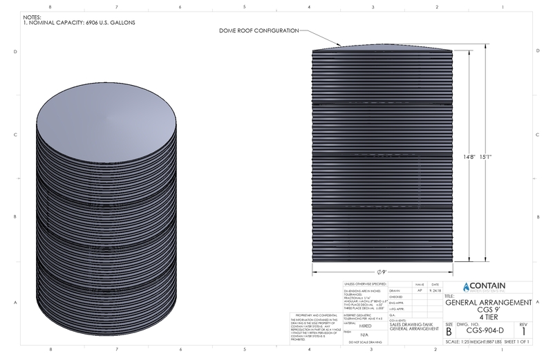 CorGal WST0904 – 7,000 Gallon Steel Water Tank