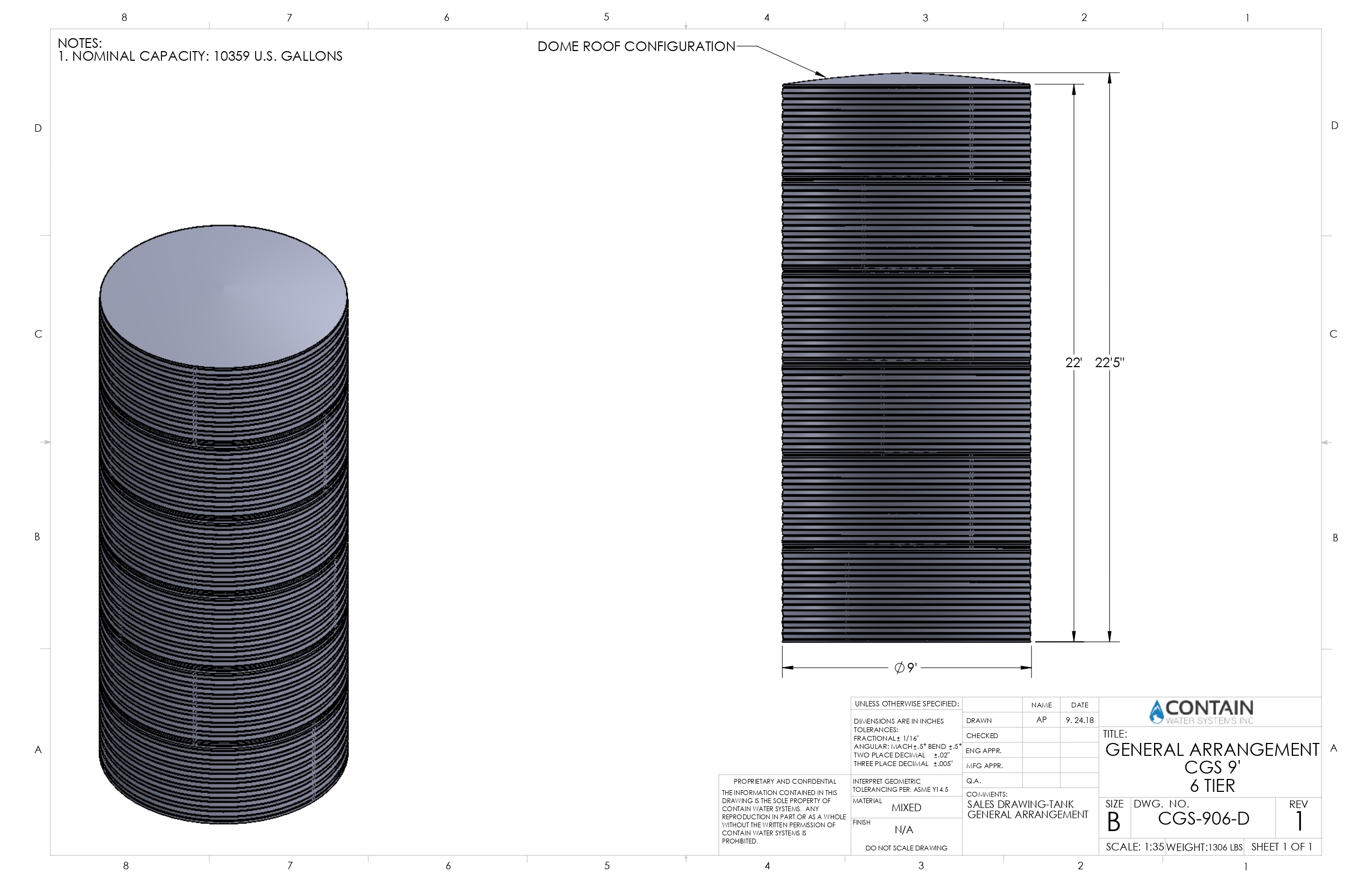 Contain Water System 0906 – Steel Water Tank