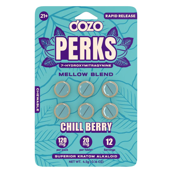 Dozo Perks - 7-HYDROXYMITRAGYNINE - 6ct - Chill Berry