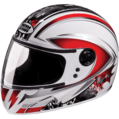 STUDDS CHROME DECOR D1 WHITE N2 RED L