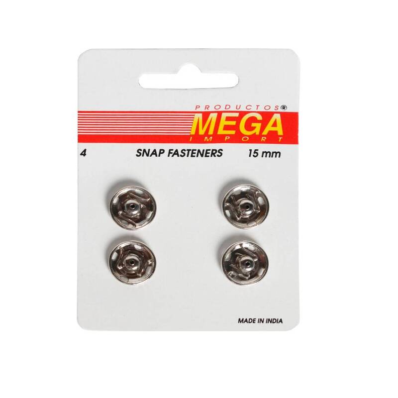 Broche Presion Pony Niquel # 7 (15Mm) Caja X 10 Unidades